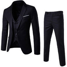 Load image into Gallery viewer, (Blazer+Pant+Vest) 3Pcs/Set Black Suits Slim Wedding Set Classic Blazers Male Formal Business Dress Suit Male Terno Masculino