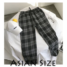 Load image into Gallery viewer, Privathinker Men Women Korean Black Plaid Casual Pants 2020 Mens Streetwear Harem Pants Male Checkered Trousers Plus Size