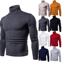 Load image into Gallery viewer, FAVOCENT Winter Warm Turtleneck Sweater Men Fashion Solid Knitted Mens Sweaters 2018 Casual Male Double Collar Slim Fit Pullover