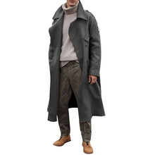 Load image into Gallery viewer, New Khaki Trench Coat Men Classic Autumn Winter Long Jacket Men Casual Loose Long Coat Trench Male Overcoat Streetwear Coat
