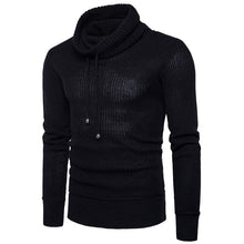 Load image into Gallery viewer, Men Long Sleeve Turtleneck  Solid Color Regular Sweater With Hat
