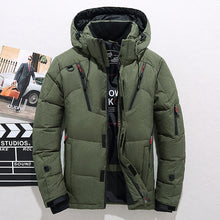 Load image into Gallery viewer, Men Down High Quality Thick Warm Winter Jacket Hooded Thicken Duck Down Parka Coat Casual Slim Overcoat With Many Pockets Mens
