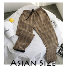 Load image into Gallery viewer, Privathinker Men Women Korean Black Plaid Casual Pants 2020 Mens Streetwear Harem Pants Male Checkered Trousers Plus Size
