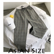 Load image into Gallery viewer, Privathinker Men Women Korean Black Plaid Casual Pants 2020 Mens Streetwear Harem Pants Male Checkered Trousers Plus Size
