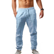 Load image into Gallery viewer, 2019 Men Cotton and Linen Trousers Linho Verao Calcas Dos Homens Com Cordao Loose PantsCotton and  Men Solids Harem PANTS m-3XL
