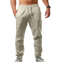 Load image into Gallery viewer, 2019 Men Cotton and Linen Trousers Linho Verao Calcas Dos Homens Com Cordao Loose PantsCotton and  Men Solids Harem PANTS m-3XL
