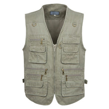 Load image into Gallery viewer, 5XL 6XL 7XL New Male Casual Summer Big Size Cotton Sleeveless Vest With Many 16 Pockets Men Multi Pocket Photograph Waistcoat
