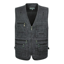 Load image into Gallery viewer, 5XL 6XL 7XL New Male Casual Summer Big Size Cotton Sleeveless Vest With Many 16 Pockets Men Multi Pocket Photograph Waistcoat
