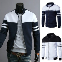 Load image into Gallery viewer, Fashion men&#39;s ribbon decoration stitching set casual new men&#39;s spring and autumn men&#39;s jacket
