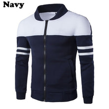 Load image into Gallery viewer, Fashion men&#39;s ribbon decoration stitching set casual new men&#39;s spring and autumn men&#39;s jacket
