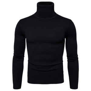 FAVOCENT Winter Warm Turtleneck Sweater Men Fashion Solid Knitted Mens Sweaters 2018 Casual Male Double Collar Slim Fit Pullover