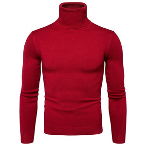 FAVOCENT Winter Warm Turtleneck Sweater Men Fashion Solid Knitted Mens Sweaters 2018 Casual Male Double Collar Slim Fit Pullover