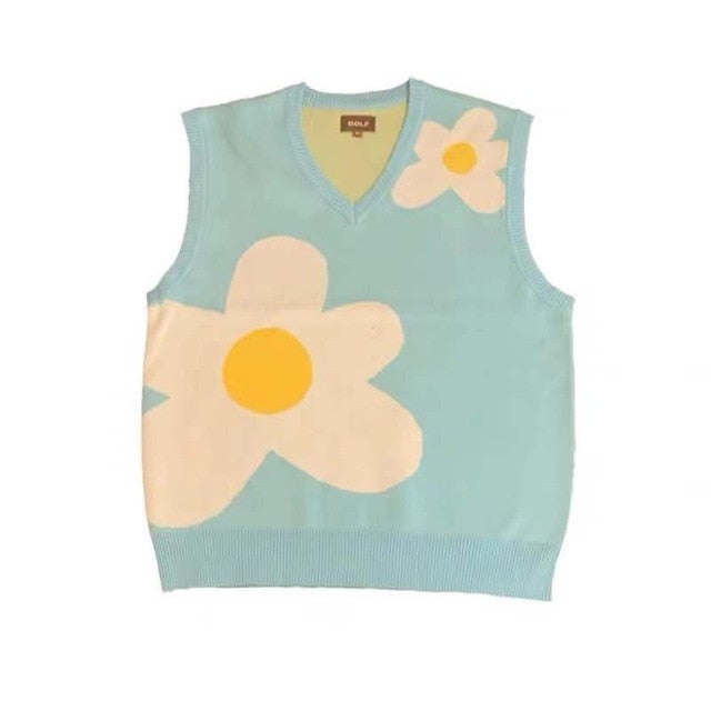 New 2020 men Luxury golf Flower Le Fleur Tyler The Creator Knit Casual Sweaters Vest sleeveless Asian Plug Size High Drake #M12