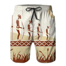 Load image into Gallery viewer, Mens Swimwear Swim Shorts Trunks African Mask Illustration Beach Board Shorts Swimsuits Mens Running Sports Surffing shorts
